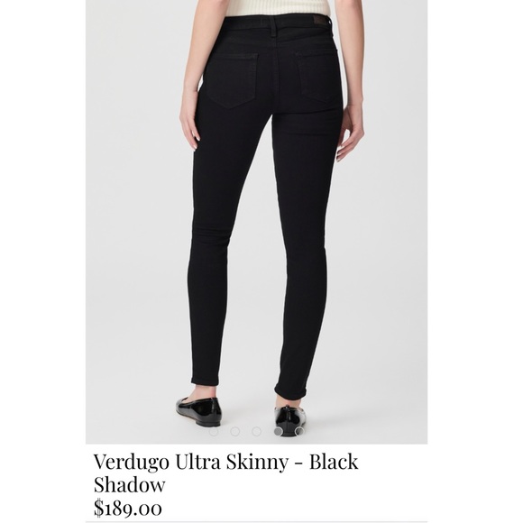 PAIGE Verdugo Ultra Skinny in Black Shadow - Picture 3 of 10